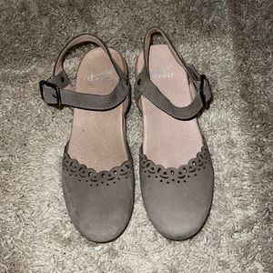 Dansko Mary Jane clogs with perforated suede